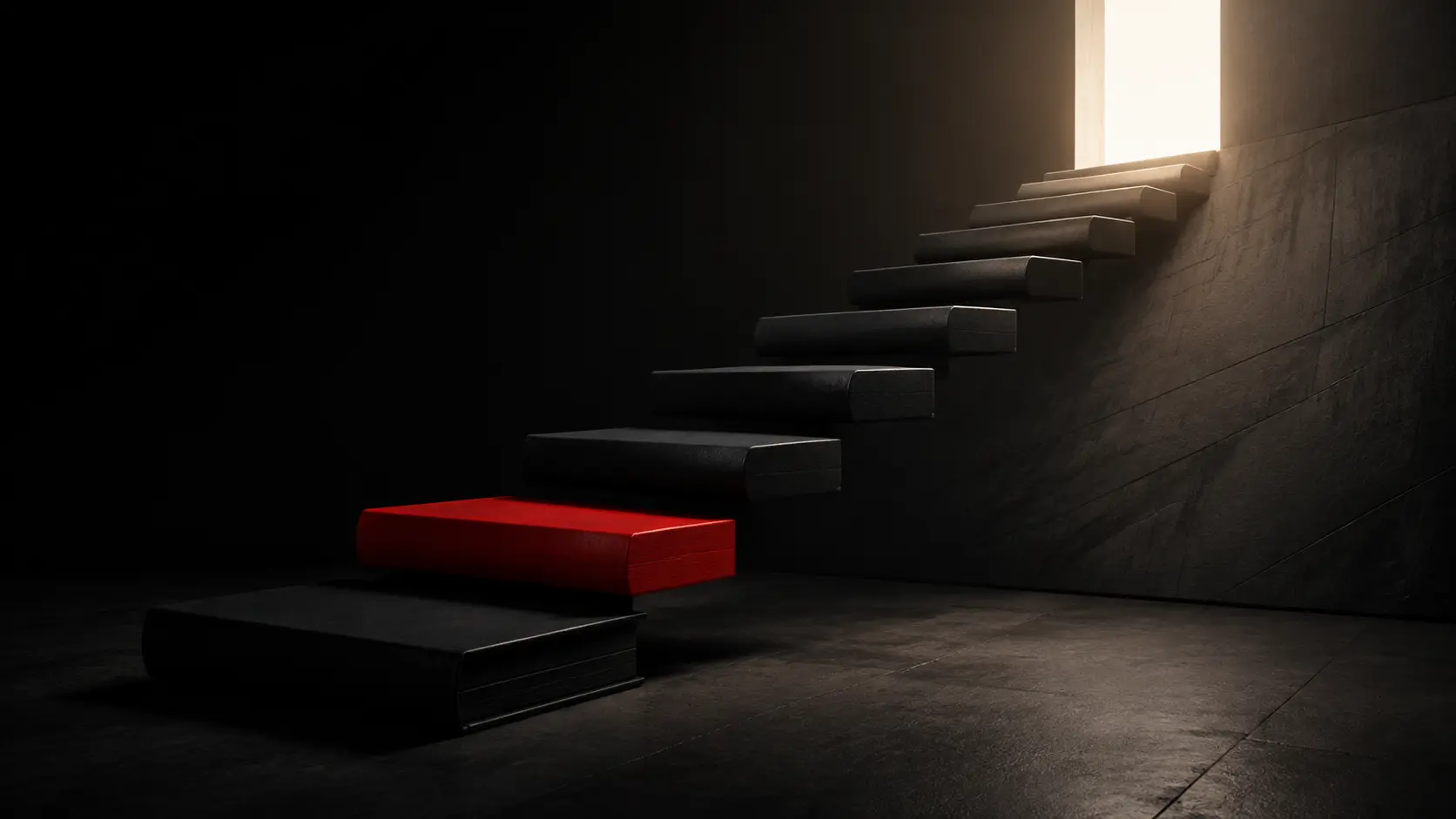 Una scala illuminata che rappresenta apprendimento e crescita